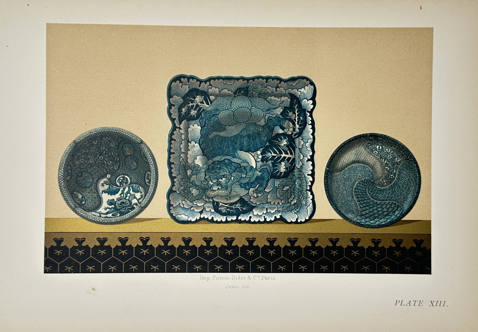 George Ashdown Audsley – Asian Ceramics – Lithograph (19th Century) (1 of 3)