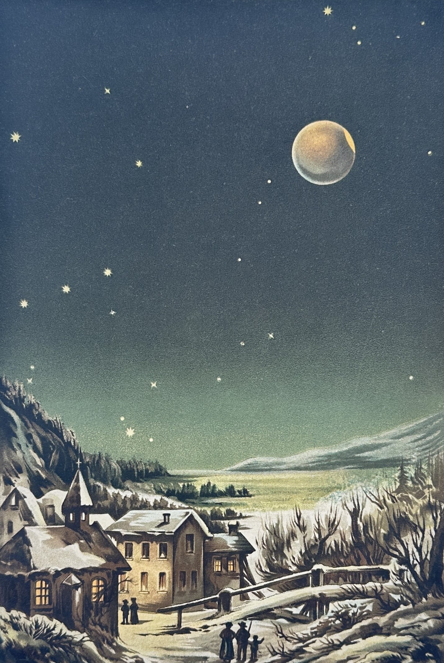 Dr. Edmund Weiss – Total Lunar Eclipse – Lithograph (19th Century) (1 of 3)