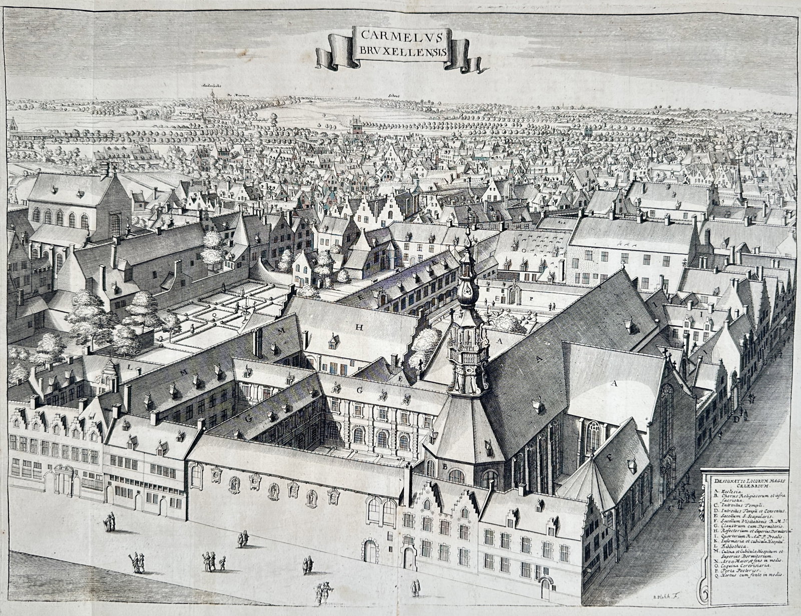 Baron Jacques Le Roy – Architectural and Topographical View of the Carmelite Monastery (1 of 2)