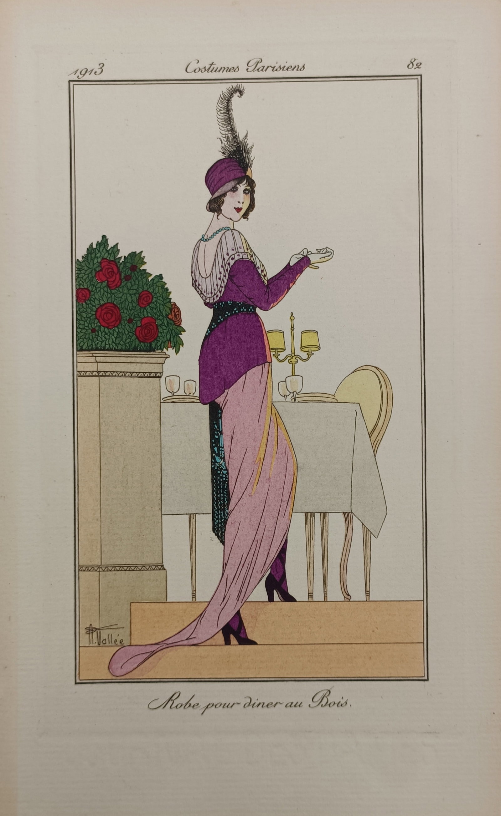 Armand Vallée – Dress for Dining in the Woods – Pochoir Print (1913) (1 of 2)