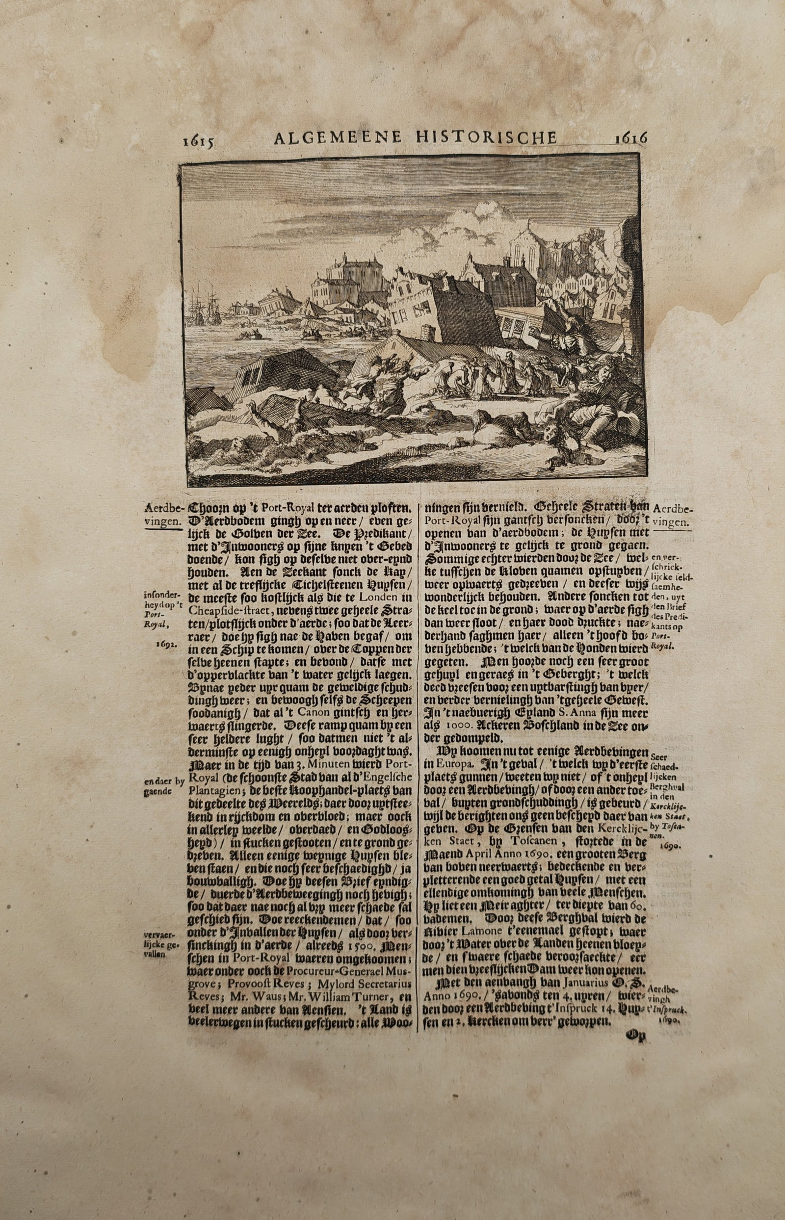 Johann Ludwig Gottfried – The Great Earthquake and Destruction of Port Royal in Jamaica (1 of 2)