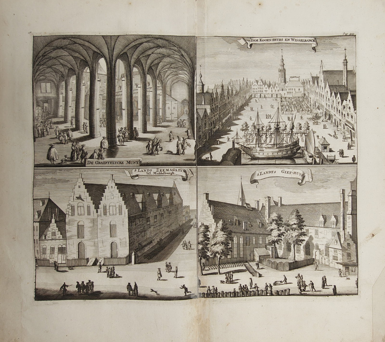 Mattheus Smallegange – Architectural Views of Civic and Maritime Buildings in Middelburg (1 of 2)