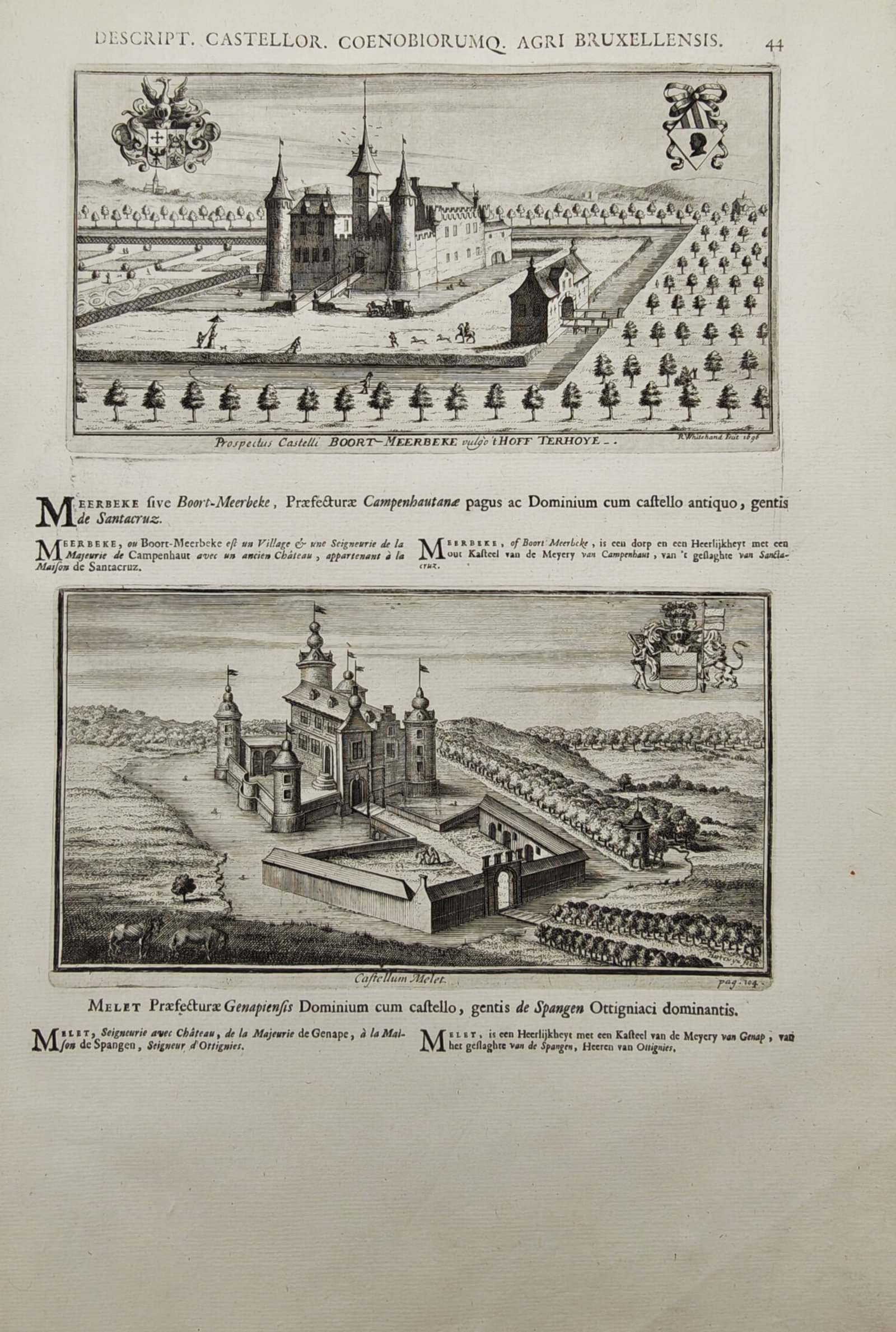 Jacques Le Roy – Architectural and Topographical Views of Boortmeerbeek and Mellet Castles (1 of 2)