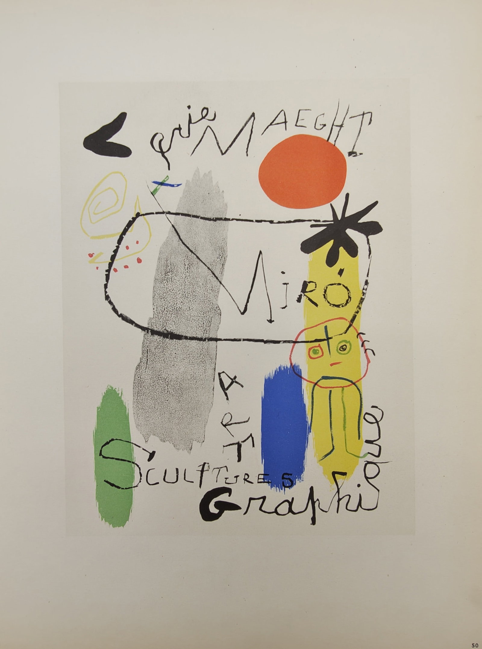 Joan Miro,after – Exhibition Poster for Galerie Maeght – Offset print (20th Century) (1 of 2)