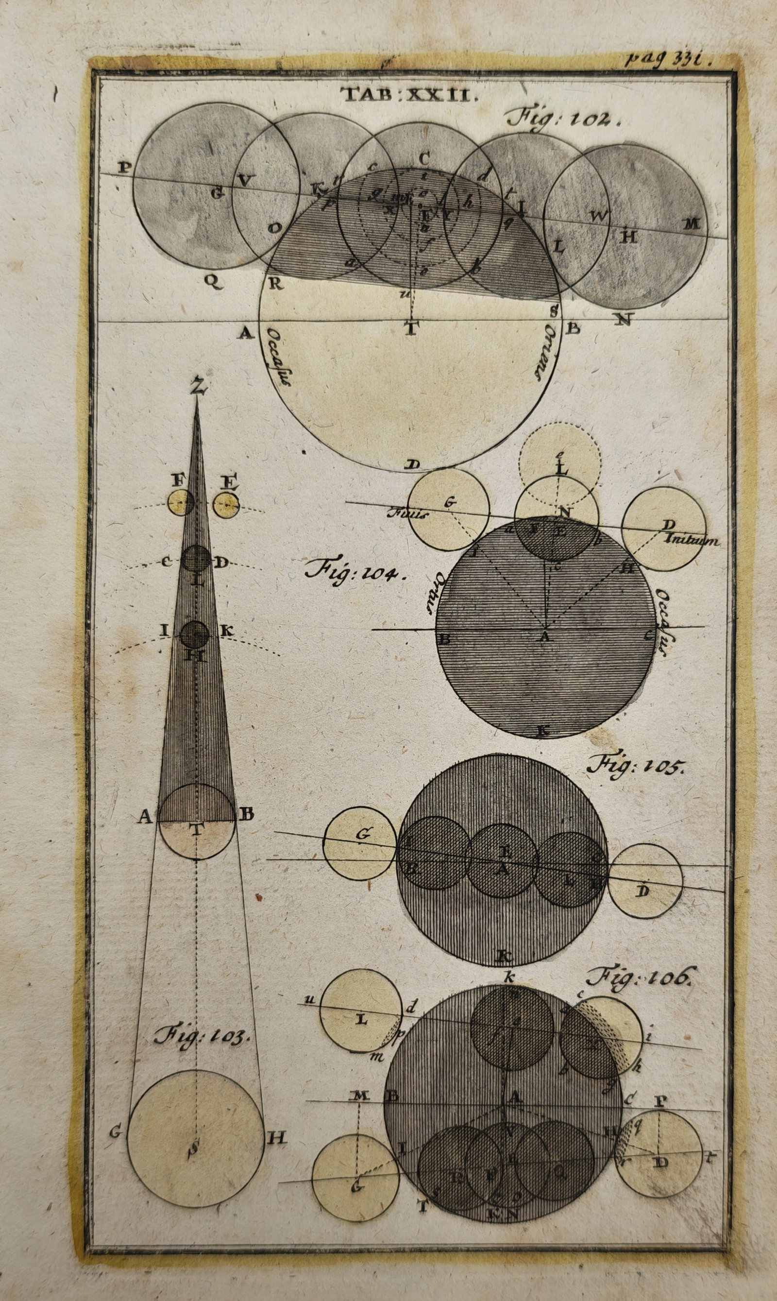 Johann Leonhard Rost – Astronomical Diagrams of Solar and Lunar Eclipses – Engraving (1 of 2)