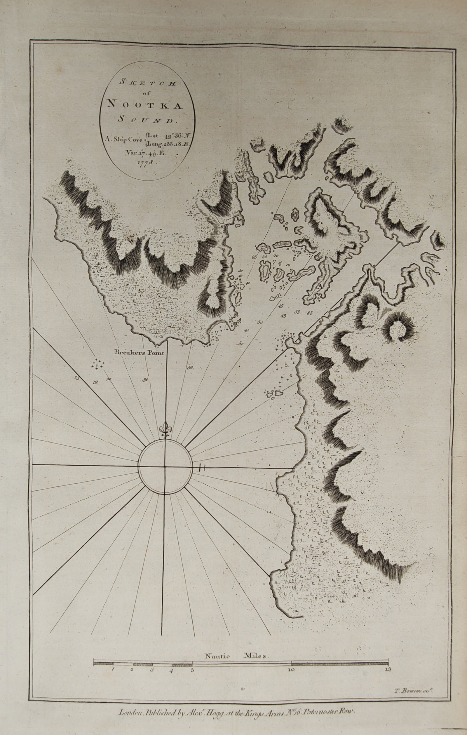 Alexander Hogg – Map of Nootka Sound – Canada – Engraving (18th Century) (1 of 2)