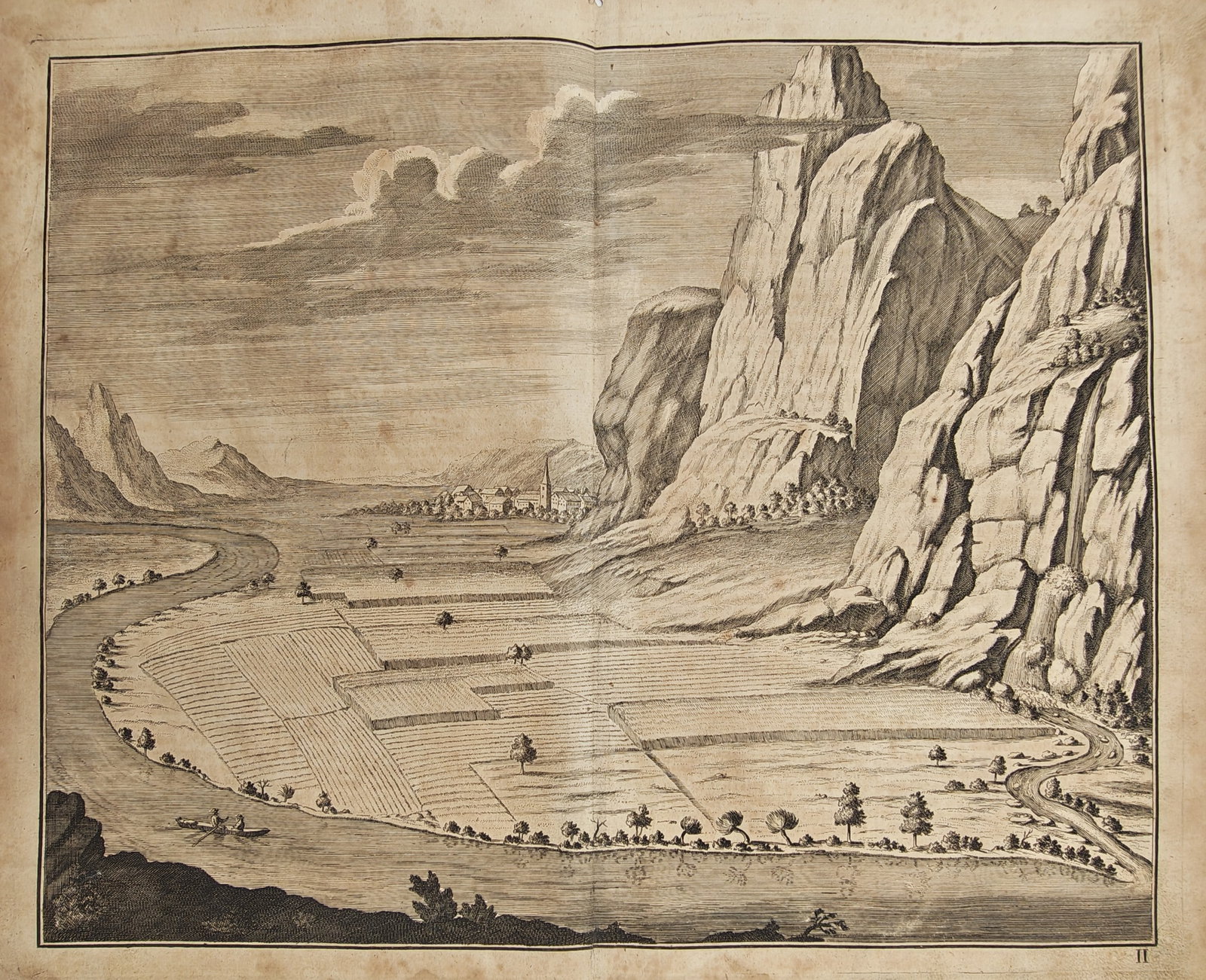 Hans Friedrich von Fleming – Topographical Landscape with River Valley and Mountain Cliffs (1 of 2)