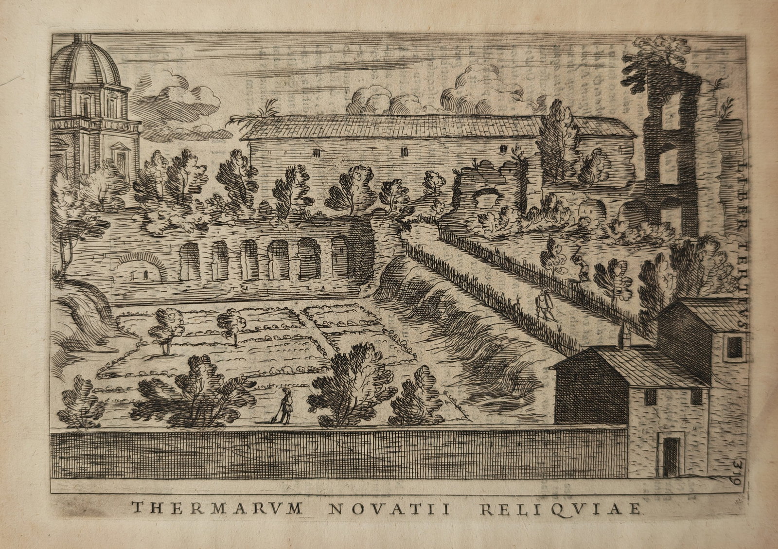 Alessandro Donati – Remains of the Baths of Novatus – Engraving (17th Century) (1 of 2)