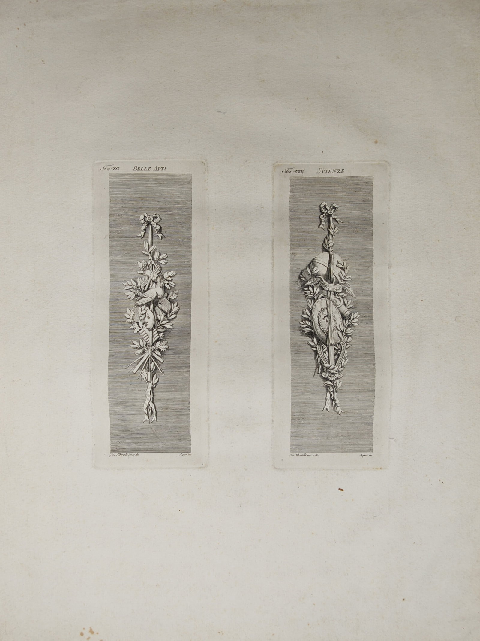 Giocondo Albertolli – Neoclassical Architectural Ornament Studies of Fine Arts – Engraving (1 of 2)