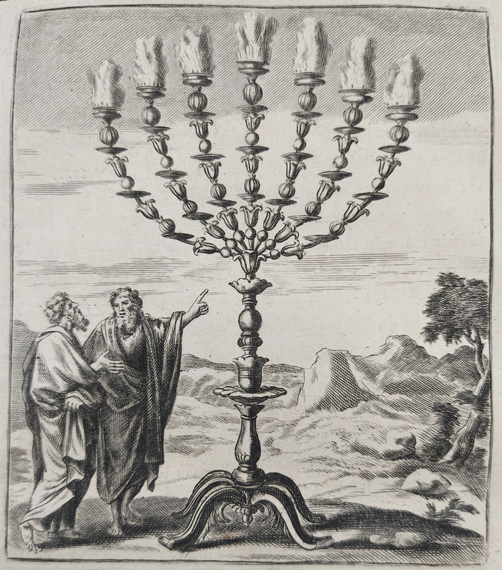 Nicolas Fontaine – The Golden Candlestick – Engraving (17th Century) (1 of 3)