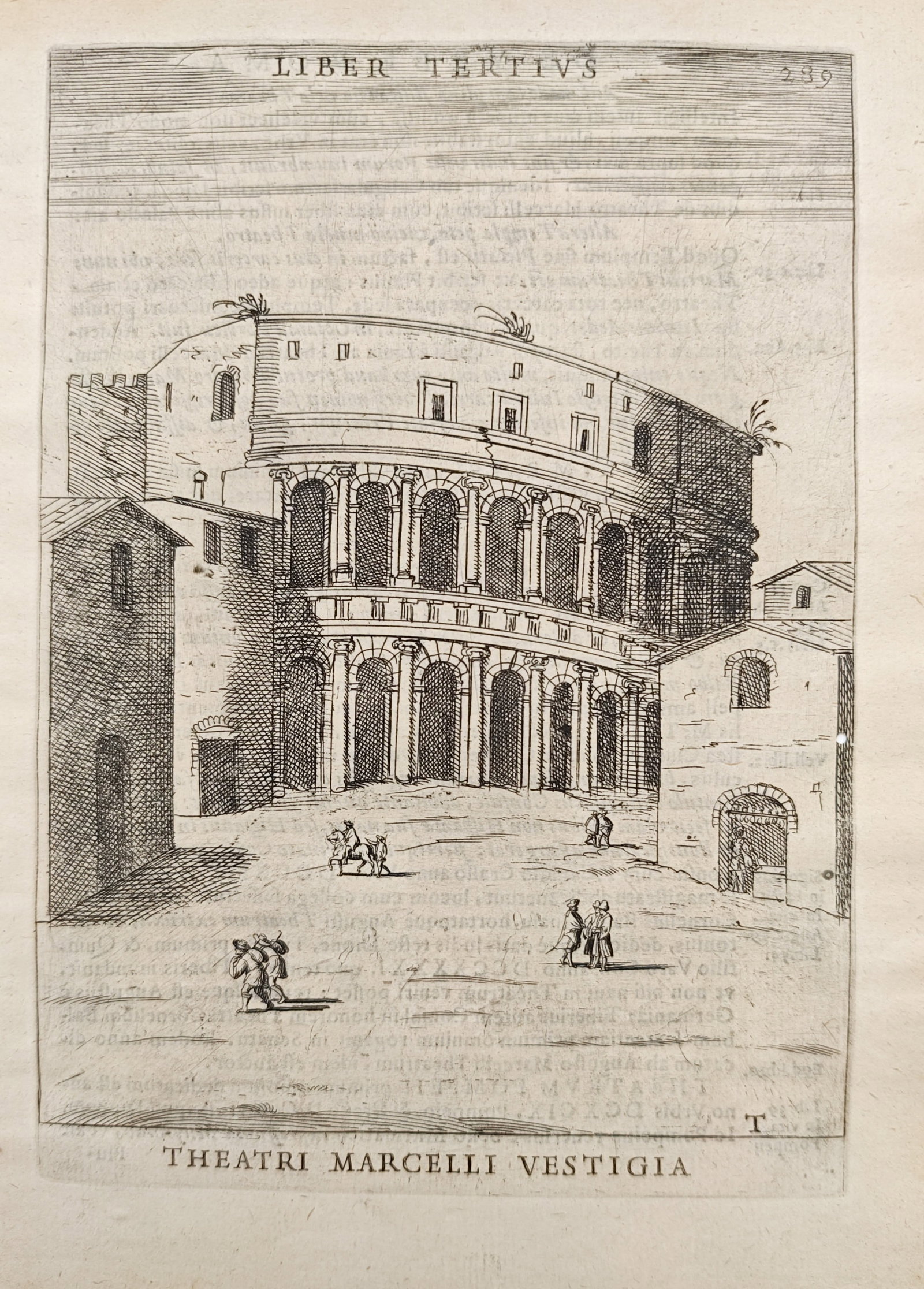 Alessandro Donati – Archaeological Study of the Theatre of Marcellus – Engraving (17th Century) (1 of 2)