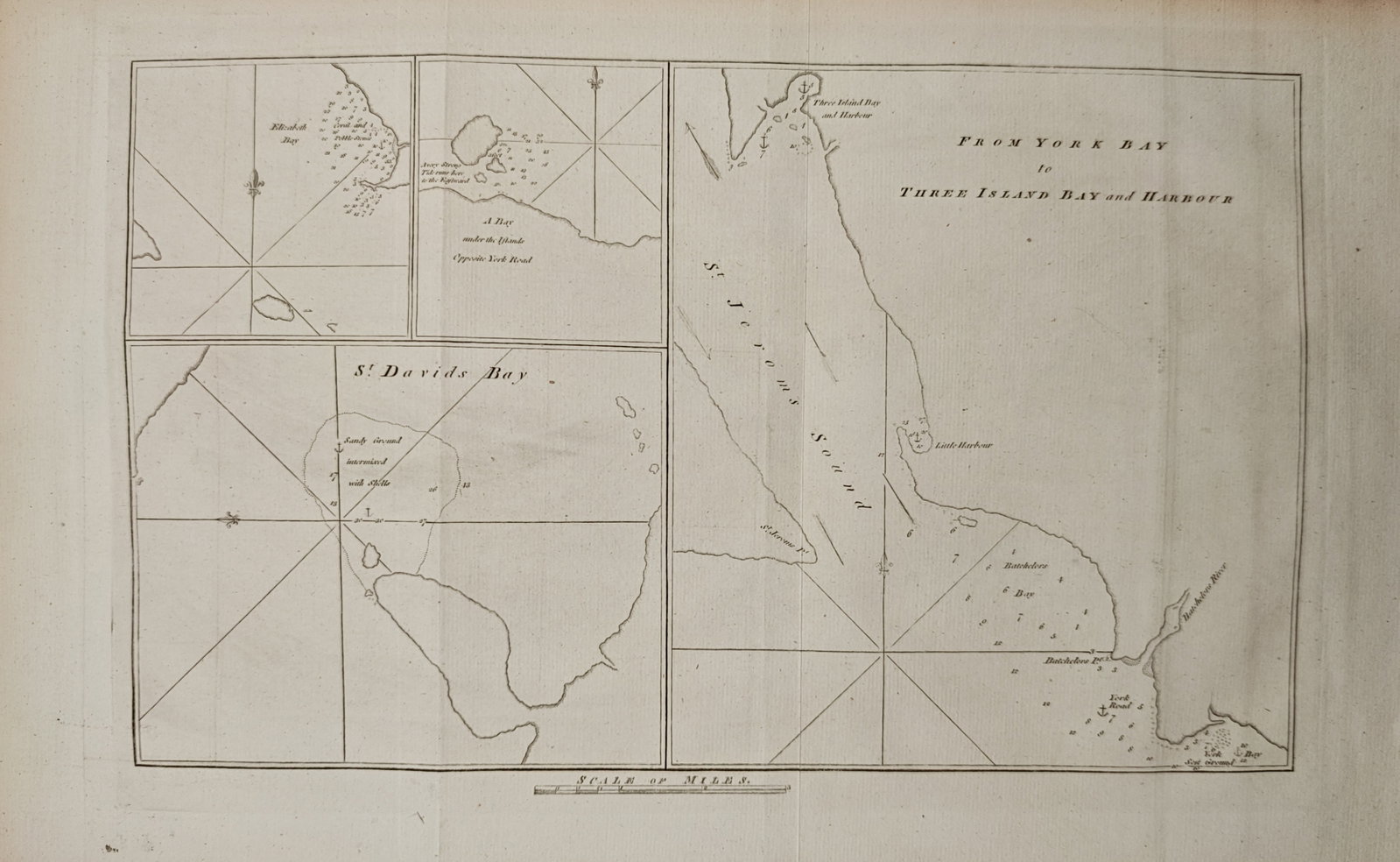 John Hawkesworth – Map of the Strait of Magellan, Saint Jerome Channel – Engraving (1773) (1 of 2)