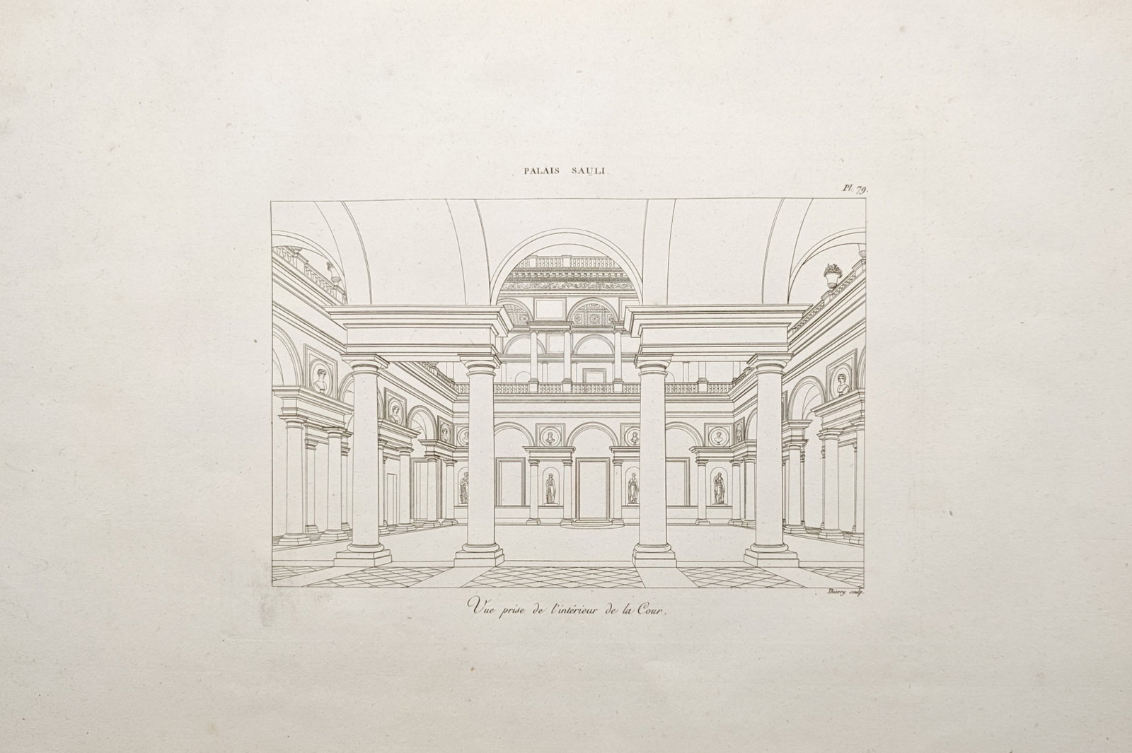 Étienne-Jules Thierry – View Taken From the Interior of the Courtyard of Palais Sauli – (1 of 2)