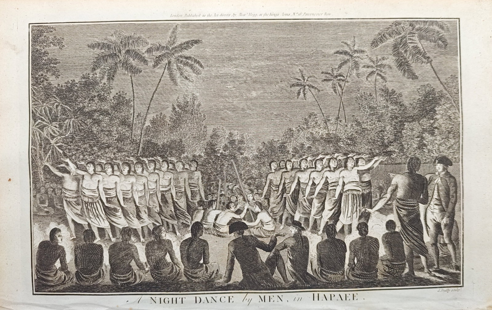 Alexander Hogg – A Night Dance by Men, in Hapaee – Engraving (1784–1786) (1 of 2)