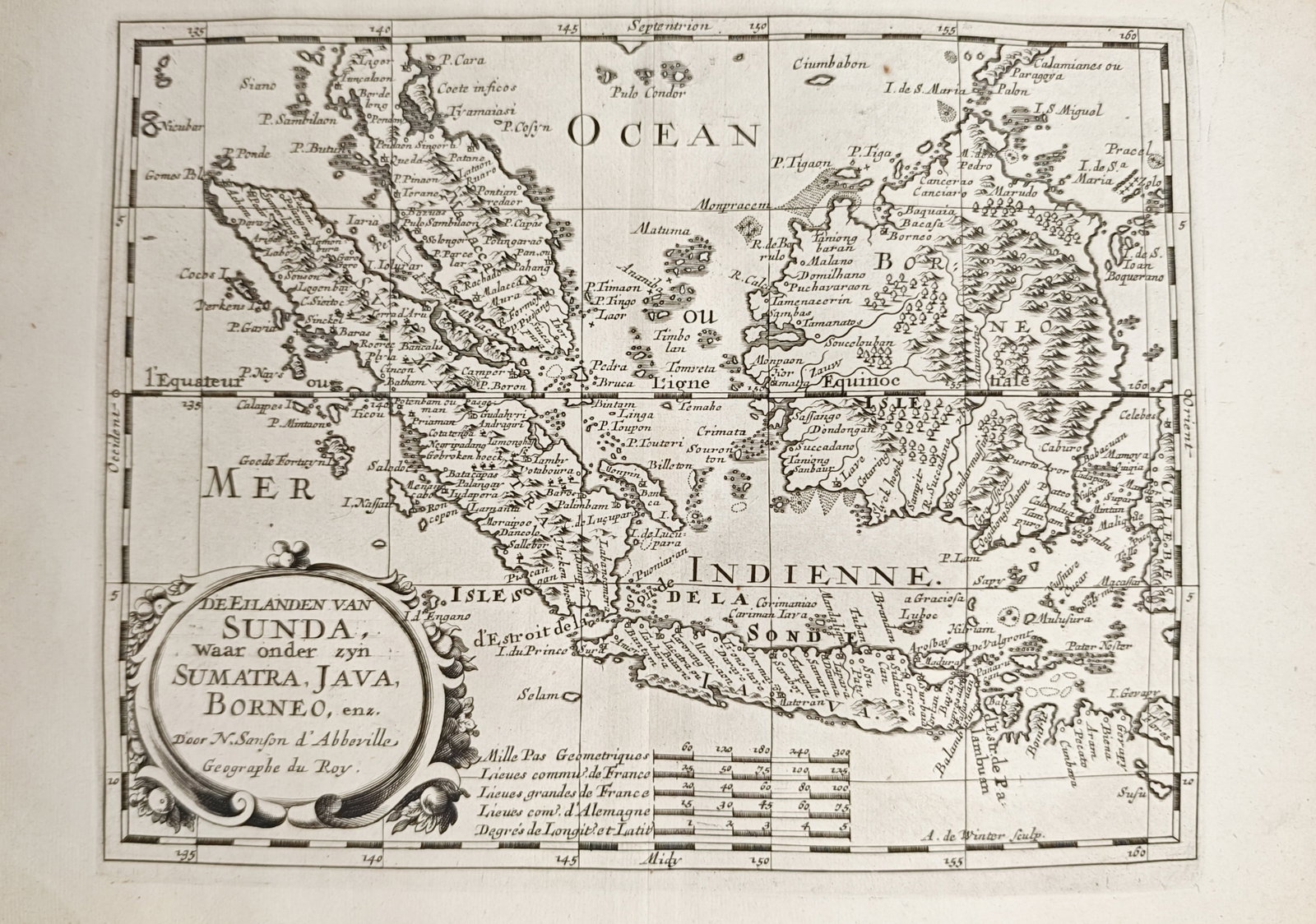 Nicolas Sanson – Map of The Sunda Islands – Southeast Asia – Engraving (1683) (1 of 2)