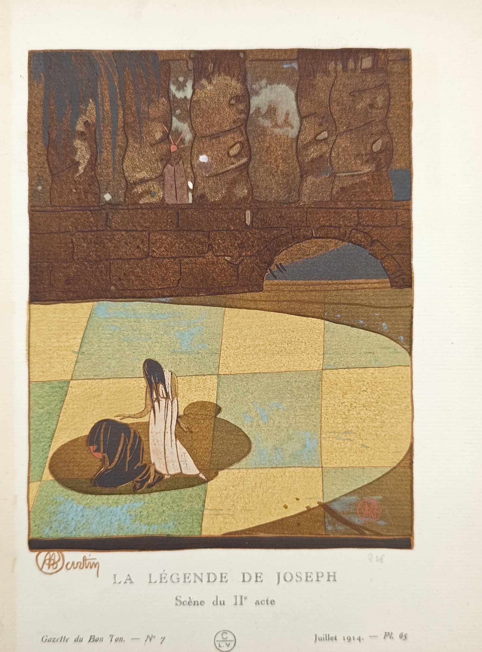 Albert-Abram Berton – The Legend of Joseph – Pochoir (1914) (1 of 2)