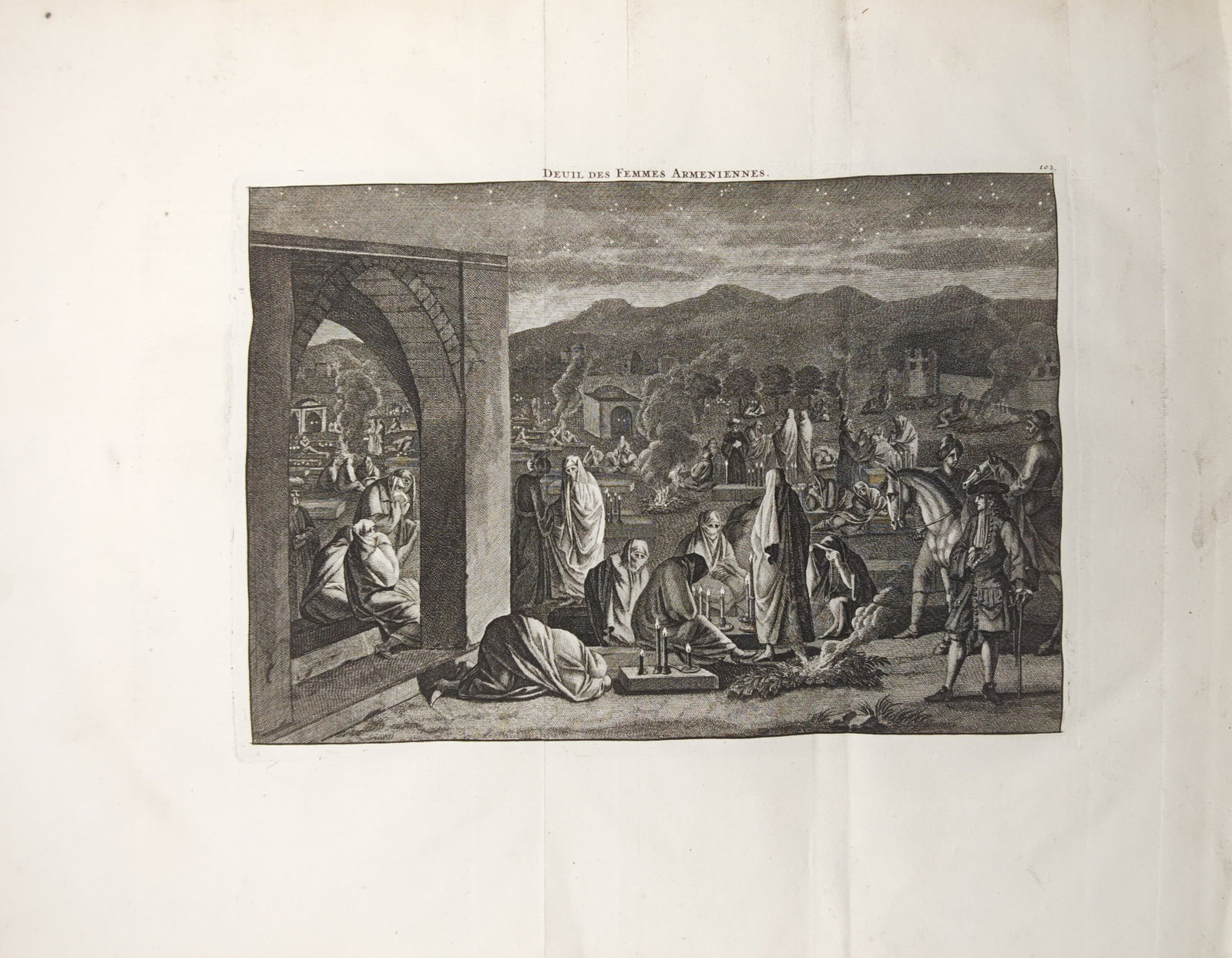 Cornelis de Bruyn – Mourning of the Armenian Women – Engraving (1718) (1 of 2)
