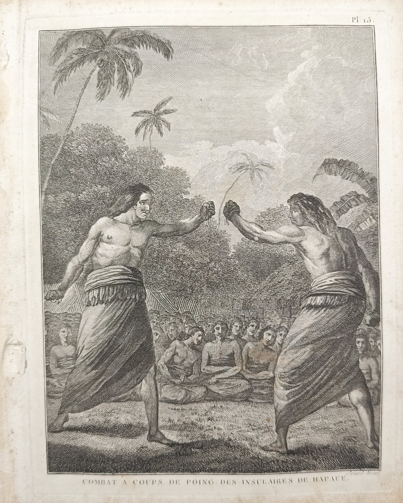 John Webber – Boxing Match of the Islanders of Ha'apai – Engraving (1785) (1 of 2)