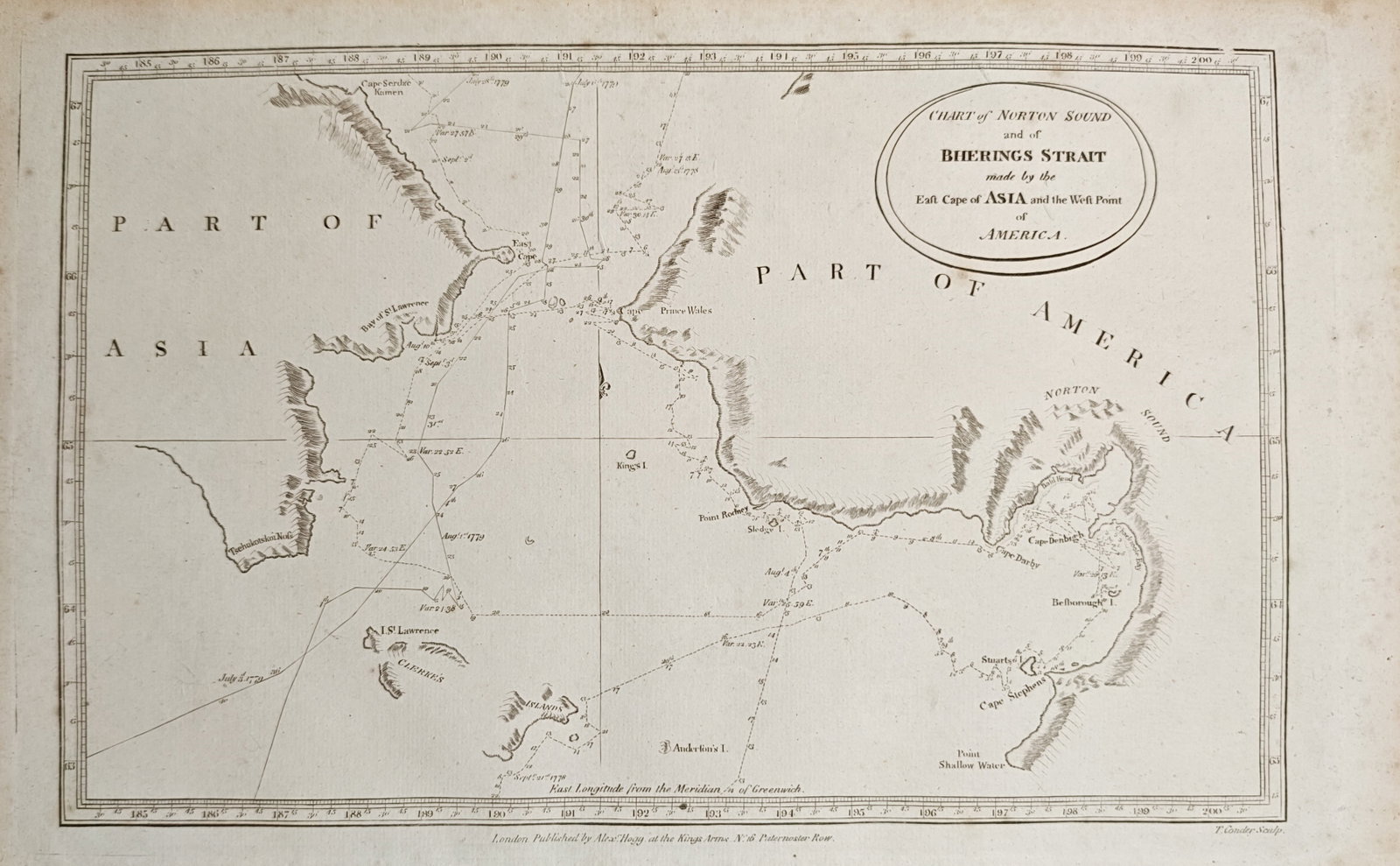 Alexander Hogg – Map of Norton Sound and the Bering Strait – North Pacific – Engraving (1 of 2)