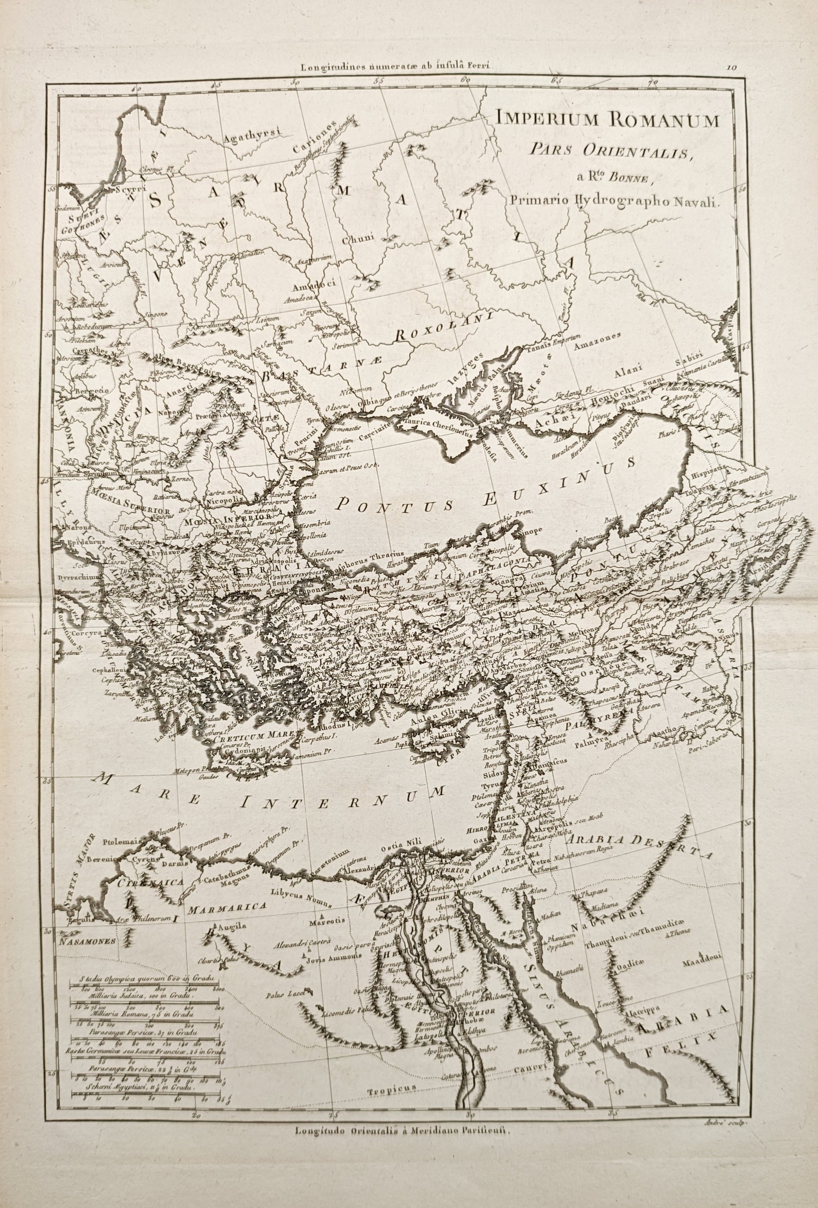 Rigobert Bonne – Map of the Eastern Roman Empire – Eastern Mediterranean – Engraving (1 of 2)