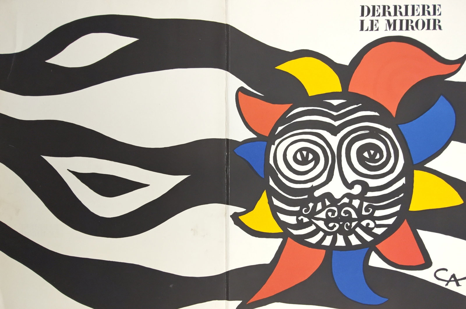 Alexander Calder, after – Abstract Composition with Sun Mask for Behind the Mirror (1 of 2)