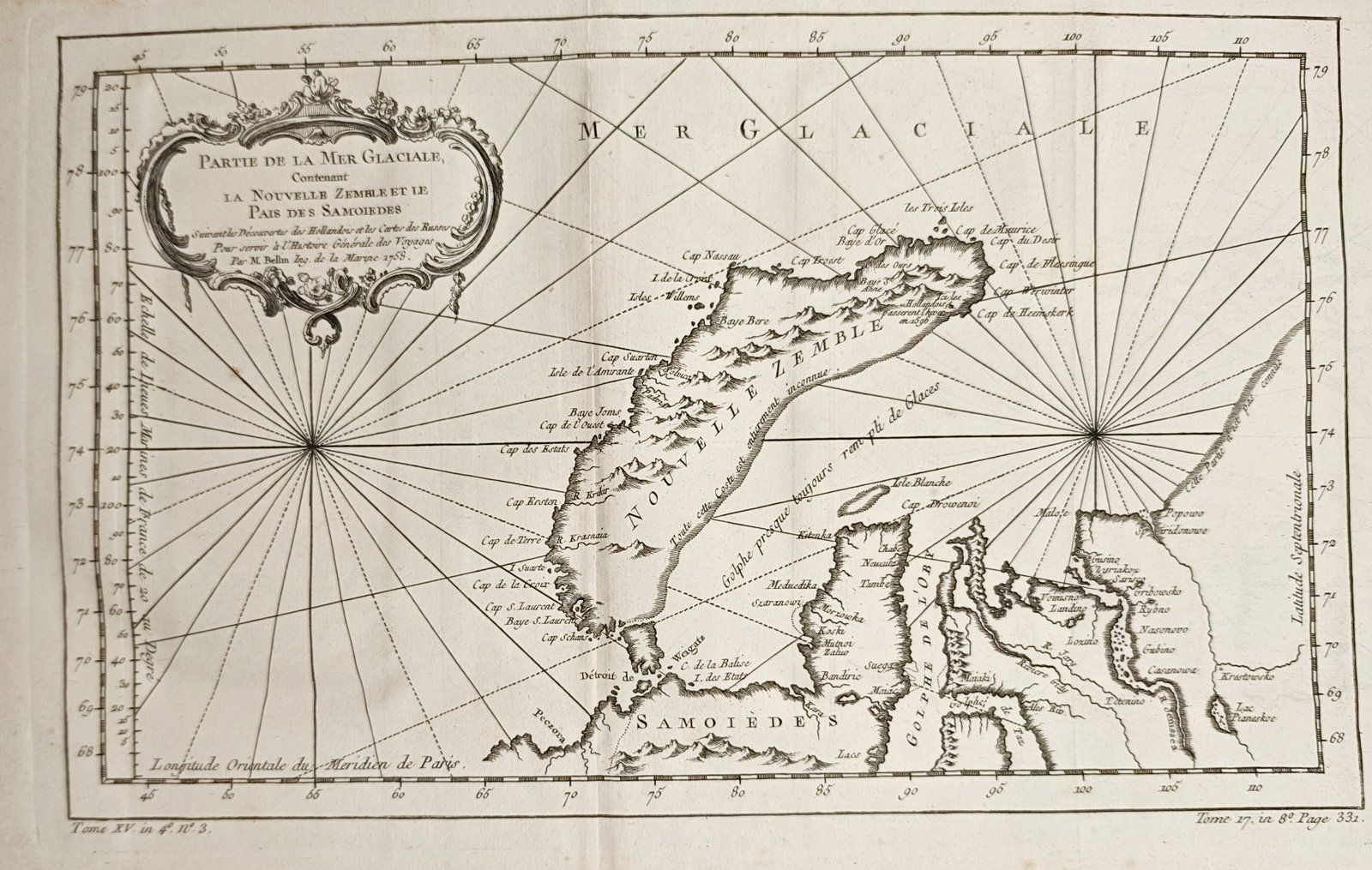 Jacques-Nicolas Bellin – Map of Novaya Zemlya and the Land of the Samoyeds – Russia – (1 of 2)
