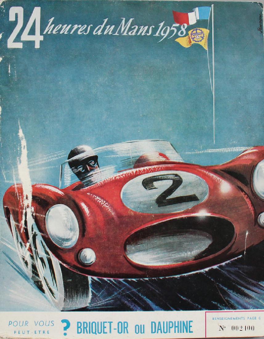 Racing programme 24 Heures du Mans 1958, cover damaged, (1 of 1)