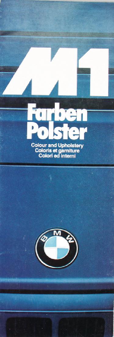 BMW BMW M1, brochure colors and upholstery from 1979, (1 of 1)