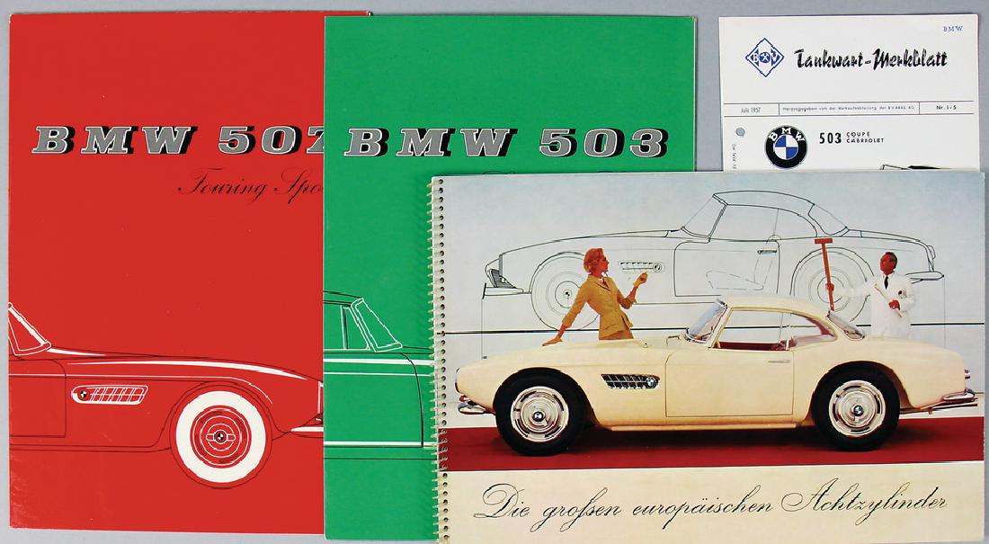 BMW 3 brochures 507 and 503, German text, condition 2+ (1 of 1)