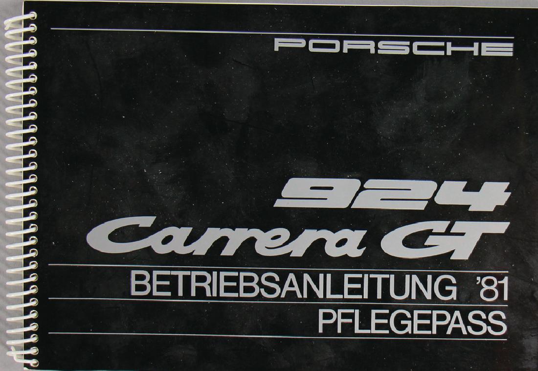 PORSCHE Operating instruction/service pass type 924 (1 of 1)