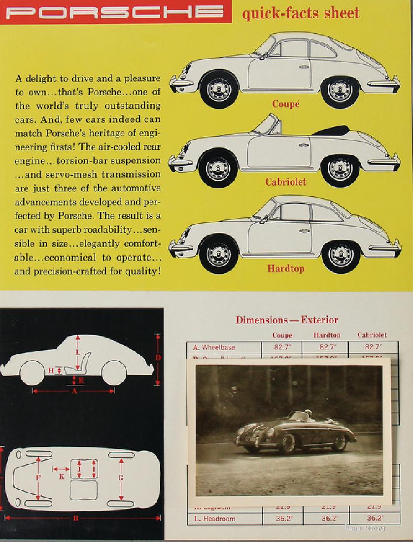 PORSCHE No. 1: flyer type 356 B Quick-Facts Sheet, (1 of 1)