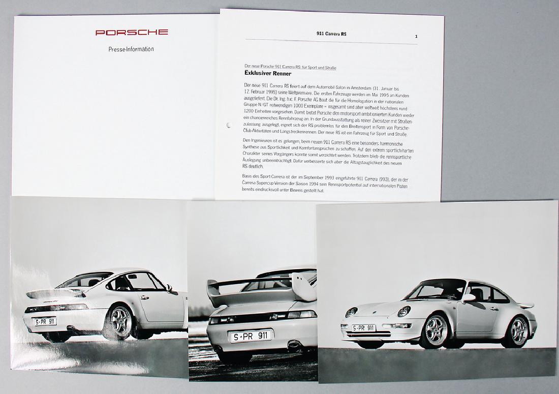 PORSCHE Press kit 911 Carrera RS, production series (1 of 1)