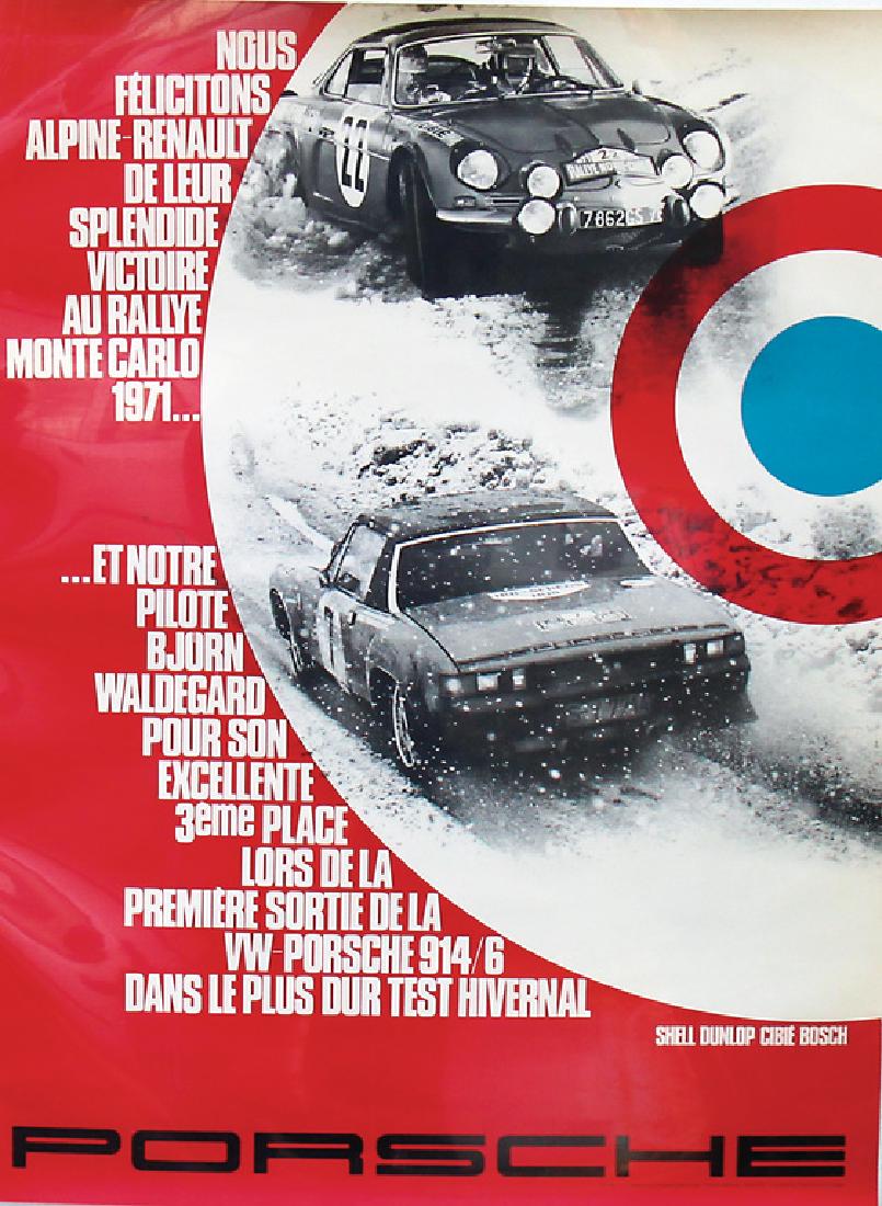 PORSCHE Racing poster Rallye Monte-Carlo 1971, design (1 of 1)