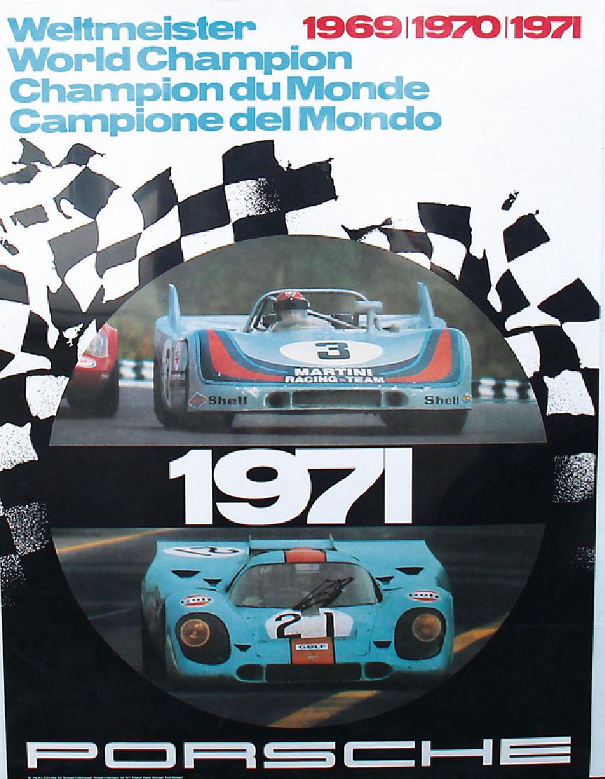 PORSCHE Racing poster "Weltmeister 1969/70/71", design (1 of 1)