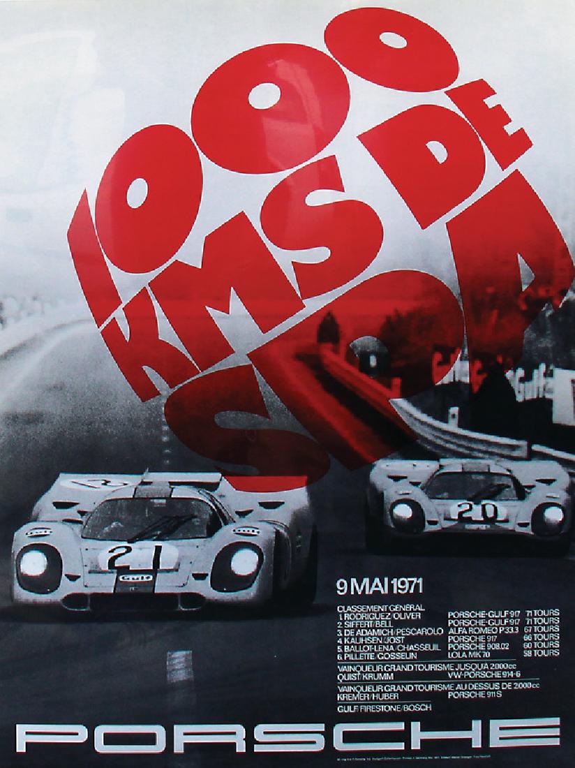 PORSCHE Racing poster "1000 kms de Spa 1971", design by (1 of 1)