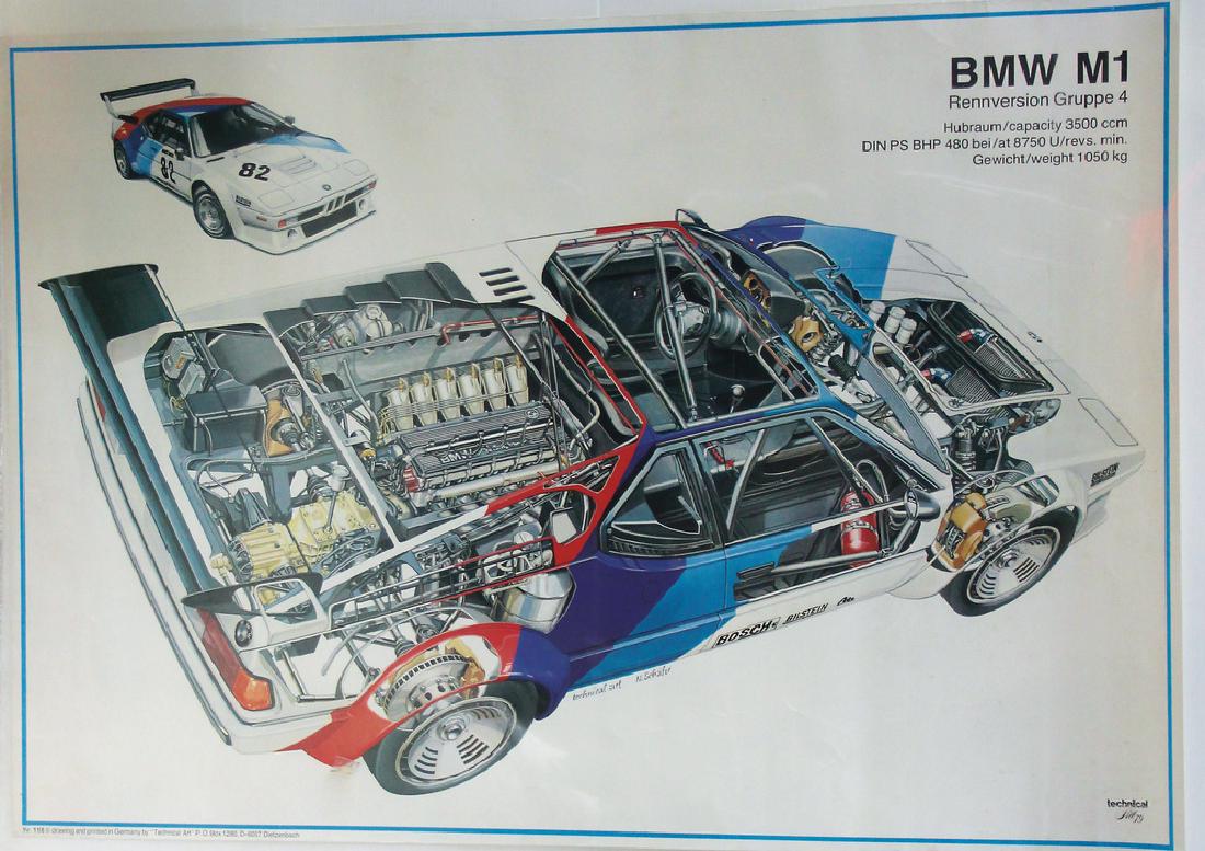 BMW Poster BMW M1, racing version group 4, 90 x 63 cm, (1 of 1)