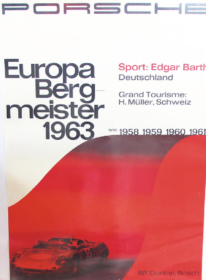 PORSCHE October 1963, Porsche racing poster "Europa (1 of 1)