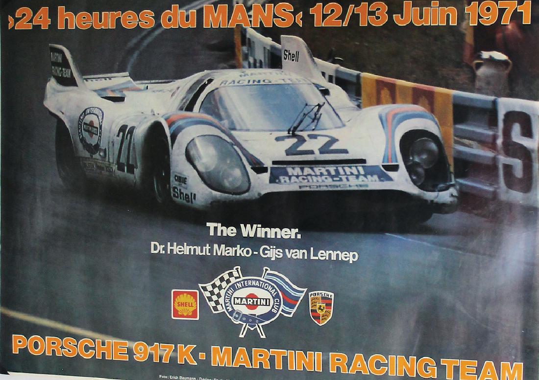PORSCHE/MARTINI Racing poster 24 Heures Du Mans, 1971, (1 of 1)