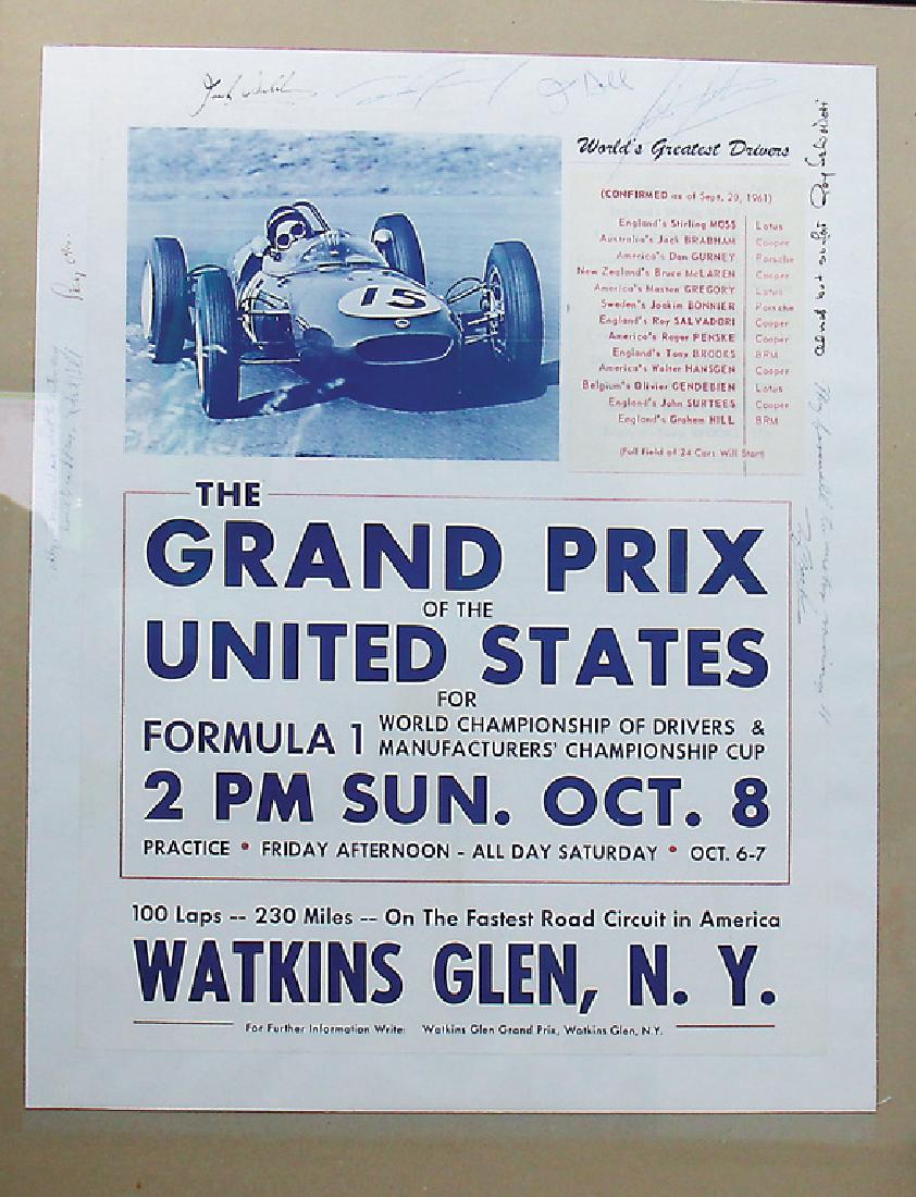 Framed poster Grand Prix of United States Formula 1, (1 of 1)