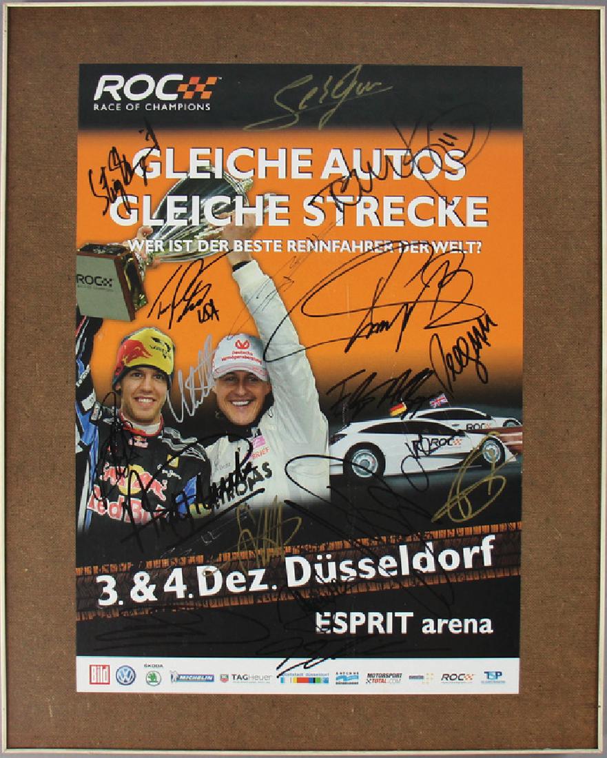 Framed poster "Race of Champions" 2011 with 16 (1 of 1)