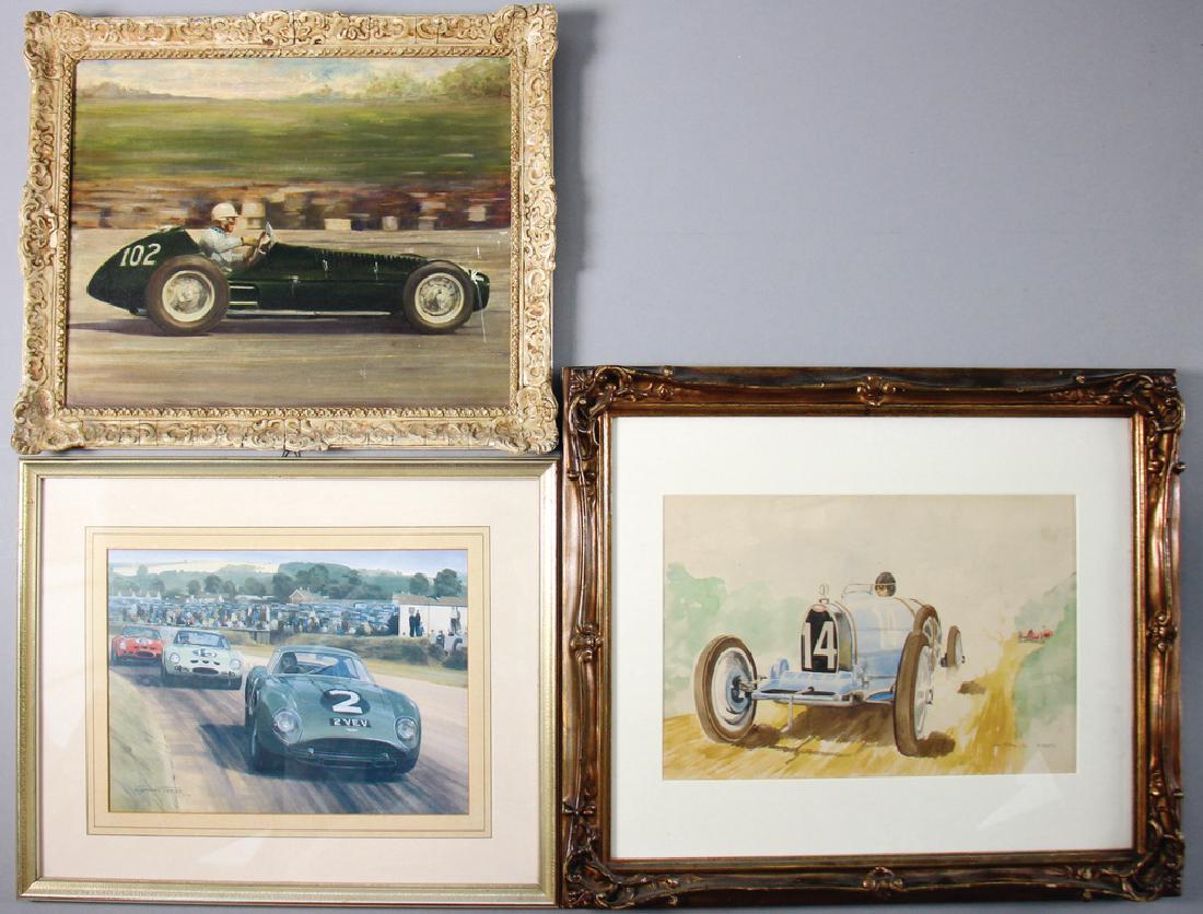 3 framed pictures, oil pressure and watercolor with old (1 of 1)
