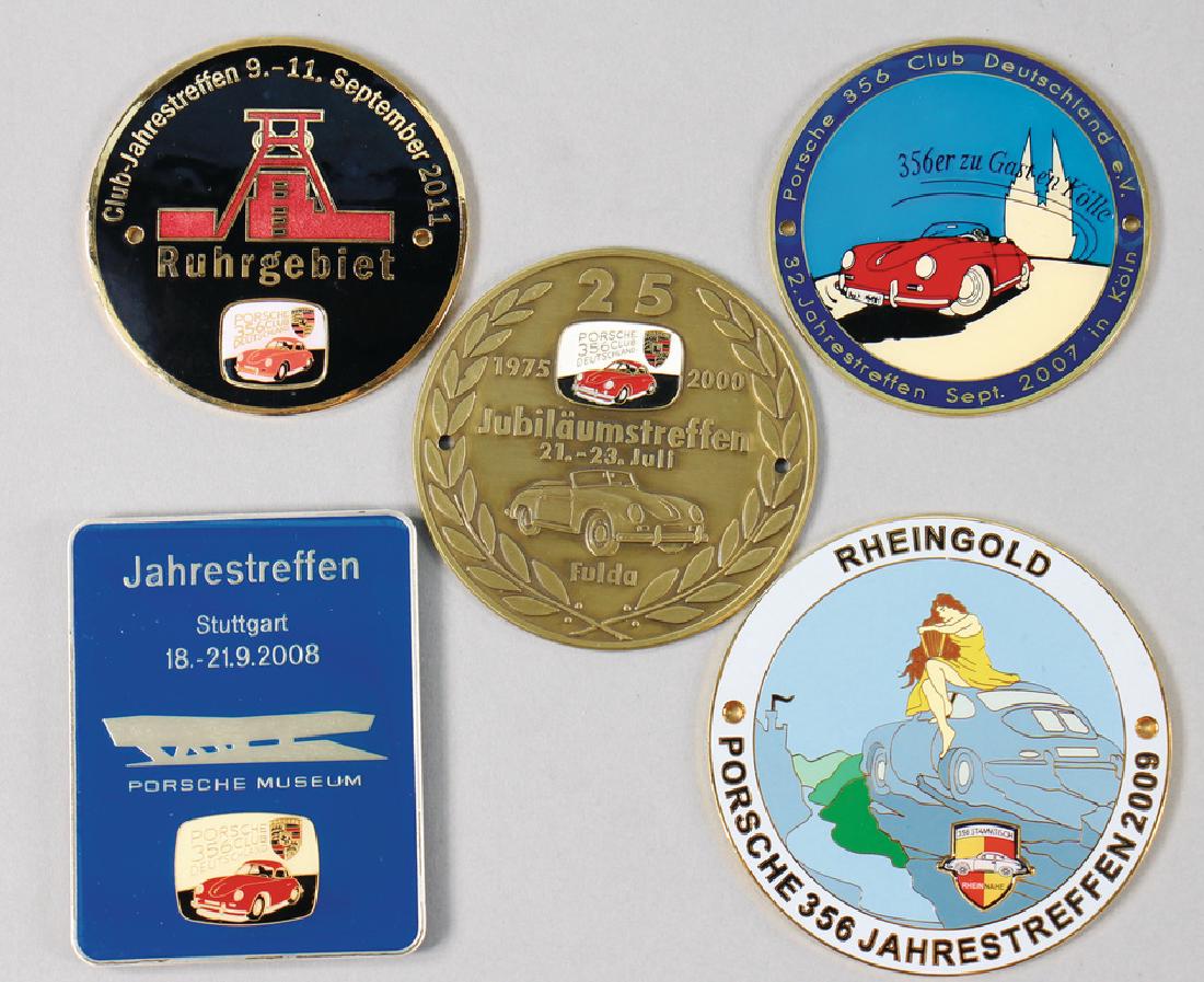 PORSCHE 5 badges, e.g. "JubilÃ¤umstreffen 25 Jahre 356 (1 of 1)