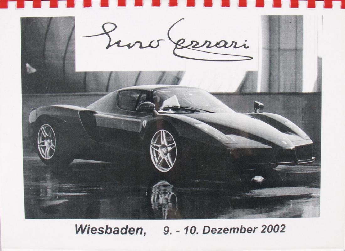 FERRARI Internal presentation briefcase for model Enzo: FERRARI Internal presentation briefcase for model Enzo Ferrari for the introduction of the model in Wiesbaden between December 9th and 10th 2002, was handed out at seller/dealer trainings, in German, 