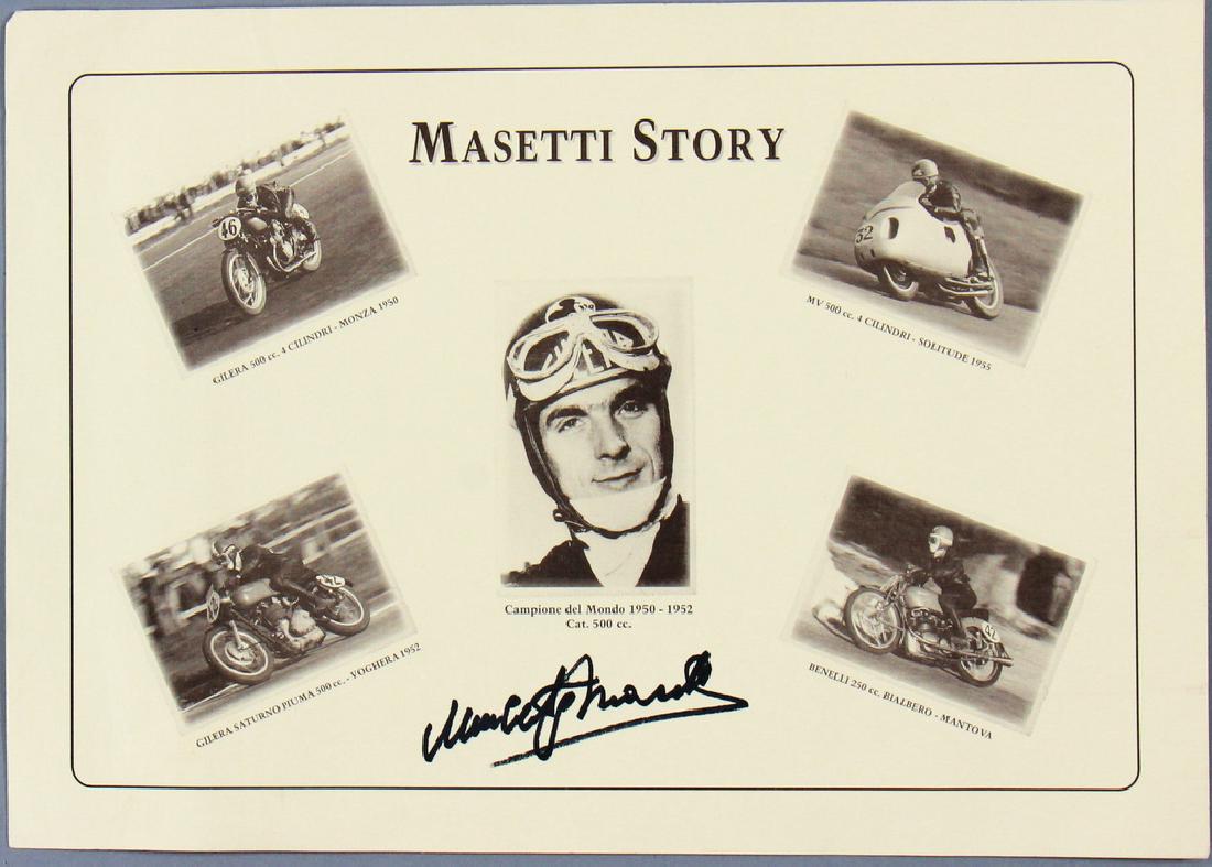 Umberto Masetti, autographed presentation sheet, (1 of 1)