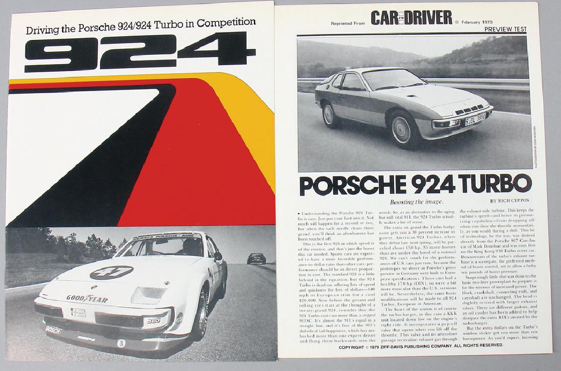 PORSCHE Brochure "Driving the Porsche 924/924 Turbo in (1 of 1)