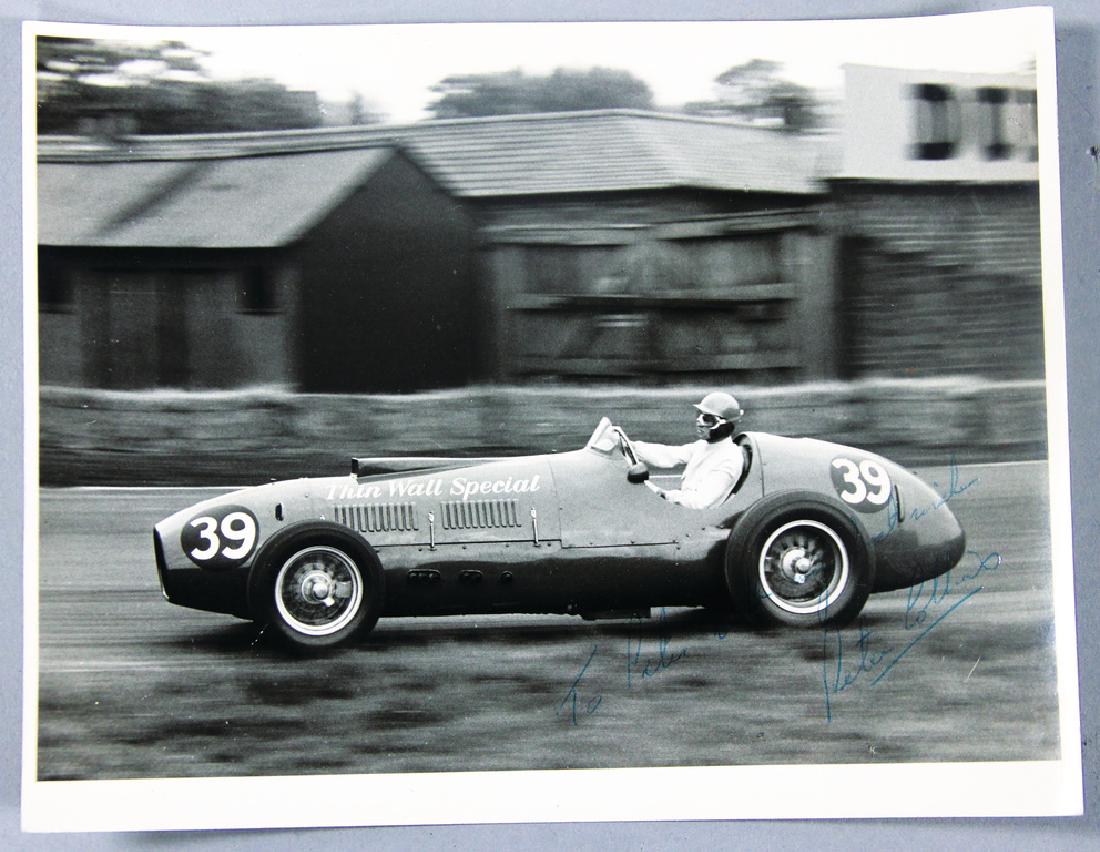 Original B/W photo, autographed Peter Collins in a Tin (1 of 1)