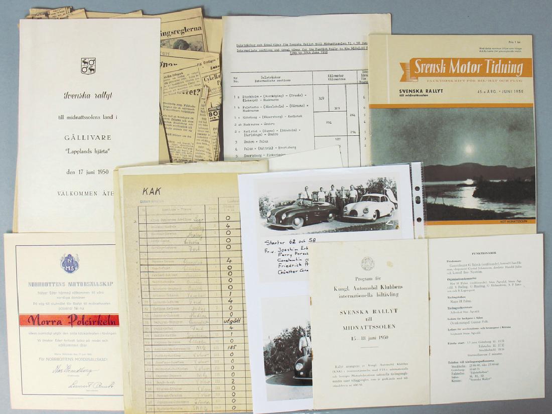 PORSCHE/RALLYE MIDNIGHT SUN 1950, mixed lot, among them (1 of 1)
