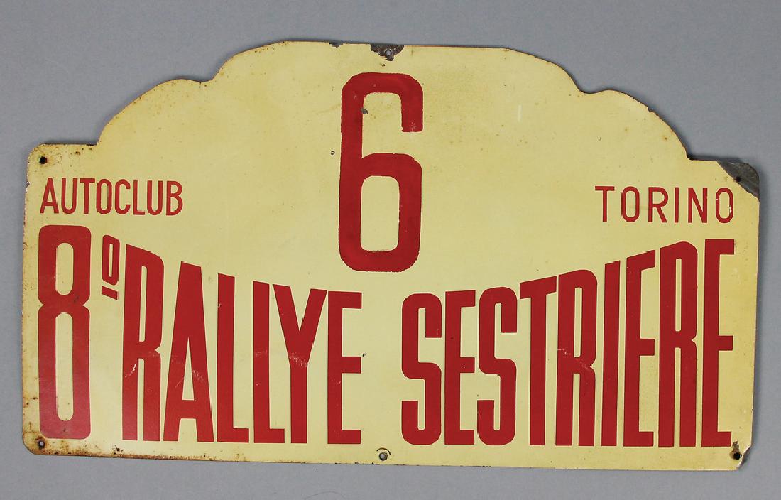 Rally sign 8th Rallye Sestriere, start number 6 (1 of 1)
