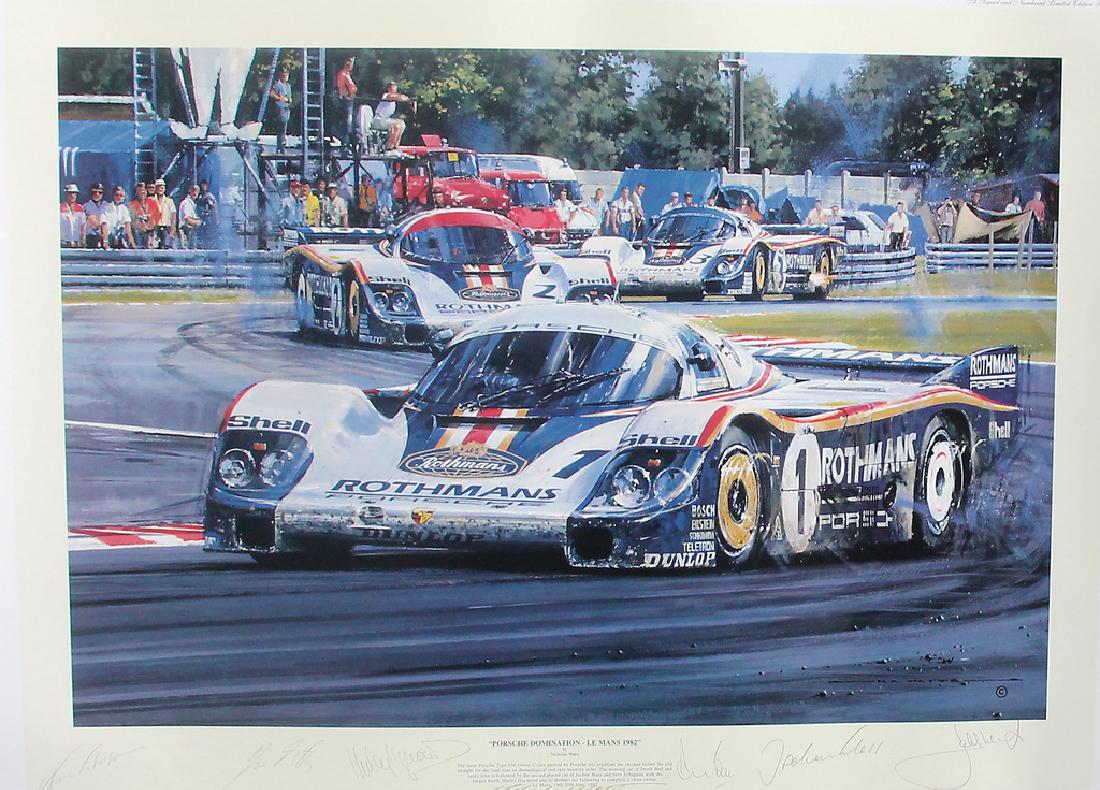 PORSCHE 4 pieces, mixed lot of art printings, among (1 of 1)