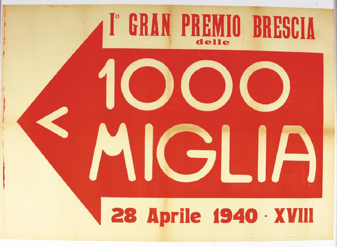 MILLE MIGLIA 1940, racing poster first Gran Premio (1 of 1)